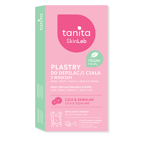 TANITA SKINLAB Plastry do depilacji ciała z woskiem cica & skwalan