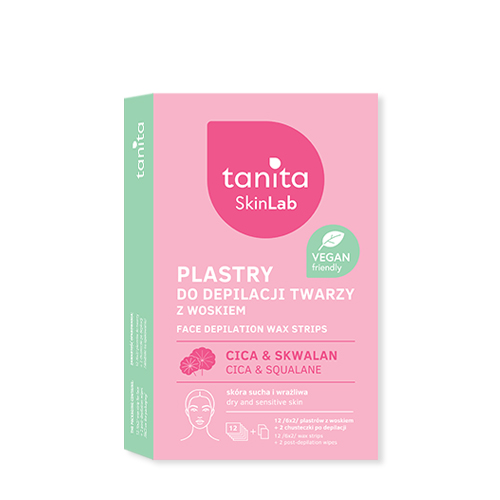 TANITA SKINLAB Plastry do depilacji twarzy z woskiem cica & skwalan 
